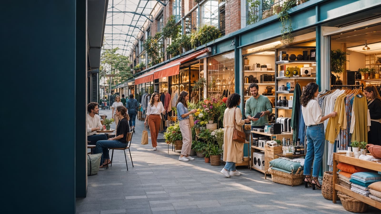 A local marketplace with fashion, electronics, home, beauty, flowers and hospitality stores
